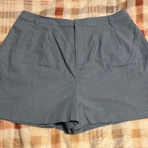 NWOT Open Edit High Waist Linen Blend Shorts